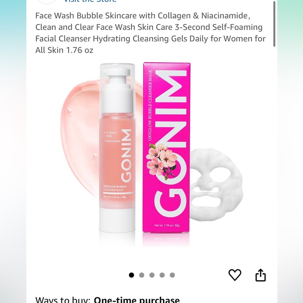 Pink Facial Cleanser with Collagen & Niacinamide